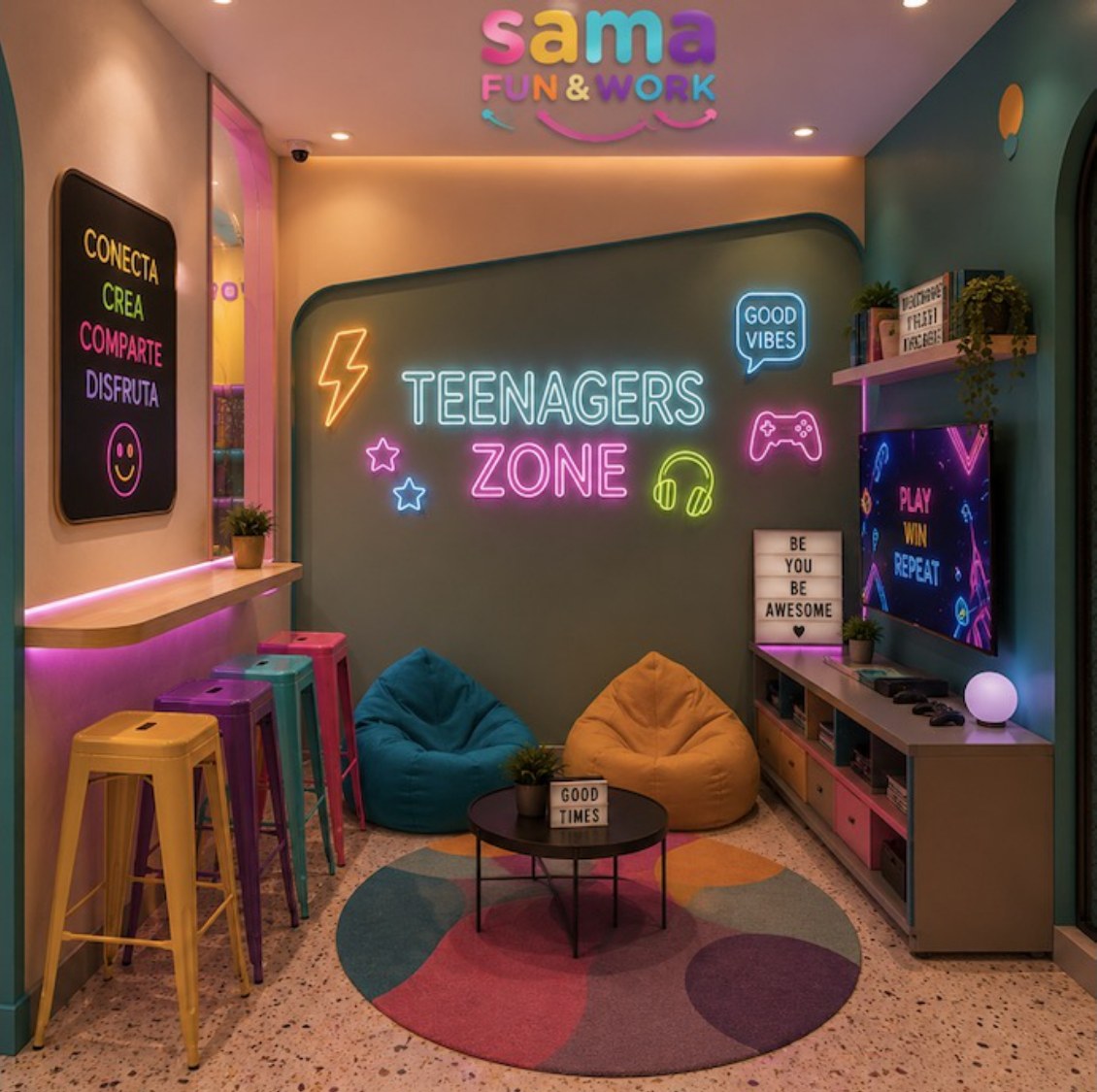 Teenagers Zone de Sama Fun & Work